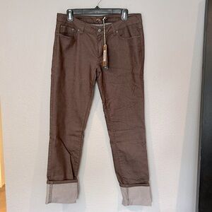 Prana cuffed brown denim Sz 12 - New with tags